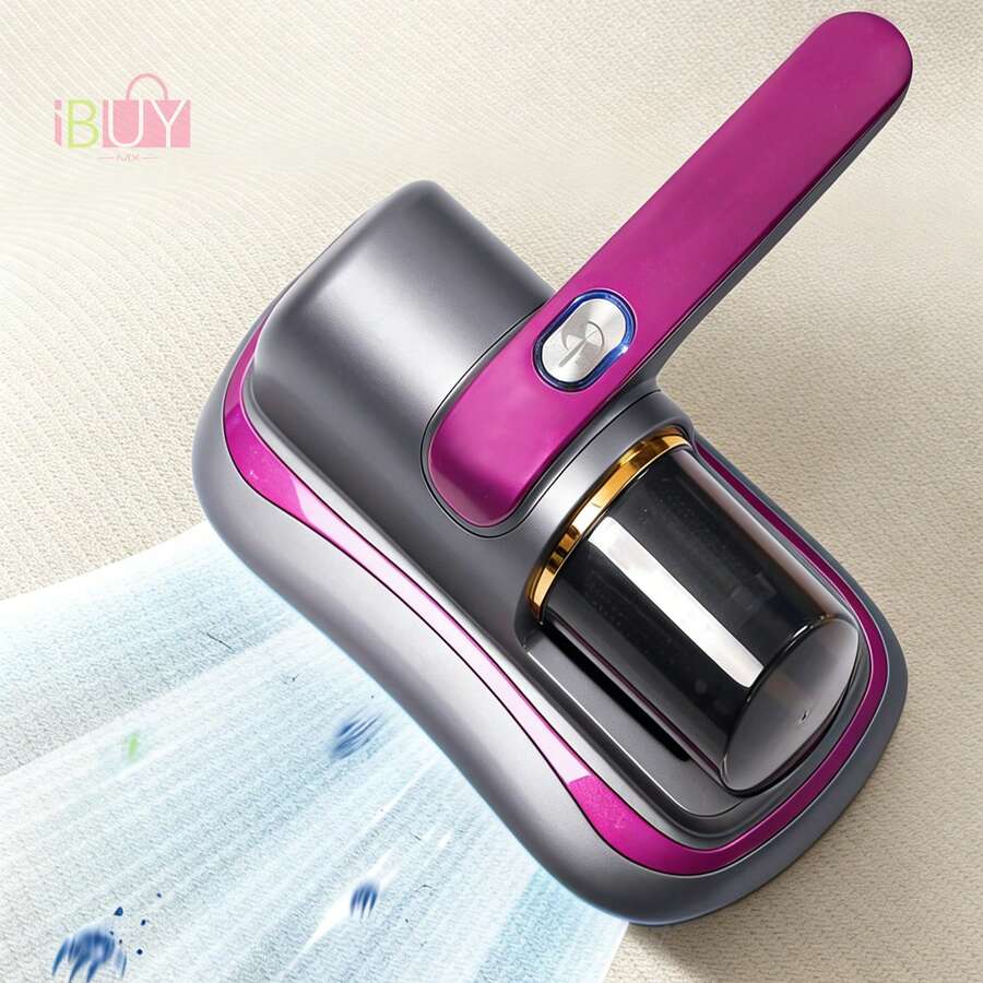 Mini Aspiradora Inalámbrica Para Eliminación De Ácaros Con Luz Utravioleta Aspiradora Portátil Inalámbrica, Aspiradora De Colchones, Aspiradora De Cama Uv InaláMbrica De Mano, MáQuina De Limpieza Silenciosa Para Eliminar áCaros, SuccióN Fuerte Y Bajo Nivel De Ruido, Luz Uv, Filtro Hepa Lavable Para Limpieza Profunda, Aspiradora De Mano Que Limpia Eficazmente La Cama, Aspiradora De Colchones Con Cable Para Camas, Almohadas, SofáS De Tela, Alfombras - Morado - Ver 1