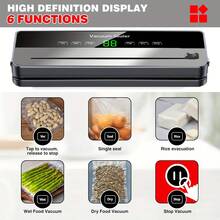 Vacuum Sealer, Multi-Functional Vacuum Food Sealer, Compact & Portable, Vacuum Preservation Keeps Food Fresh, Best Gift For Birthday, Father's Day, Mother's Day, Christmas, Celebration Events - US A Type Plug(220-240V) - View 1