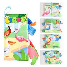 适合幼儿的动物尾巴布书，带发声纸，感官学习玩具，适合1岁以上宝宝，柔软的布书玩具，送给男宝宝和女宝宝的礼物 - 彩色 - 查看 21