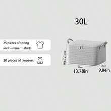 1pc Extra Large Capacity Foldable Storage Box With Lid, Home Moving Packing Basket, Space-Saving Design, Durable Non-Woven Fabric, Suitable For Under Bed, Closet & Moving - Stackable & Washable, Modern Textured Surface, Sturdy Handle, Essential For Home & Car Organization - Multicolor - View 11