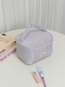 Large Capacity Minimalist Design Makeup Bag, Multi-Compartment Travel Toiletry Pouch, Suitable As Holiday Gift - Multicolor - View 6