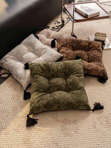 1PC Retro Snow Neil Thickened Seat Cushion, Square Living Room Chair Pad, Office Long Sitting Cushion, Four-Season Universal Luxury Seat Cushion Chair Cushion Gaming Chair Office Chair Car Seat Cushion Chair Pillow - Multicolor - View 5