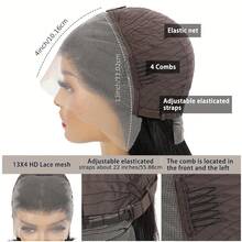 Deep Wave Lace Front Wigs Human Hair 13x4 HD Transparent Lace Frontal Human Hair Wigs For Women Lace Wig Pre Plucked With Baby Hair - Natural Black - View 4