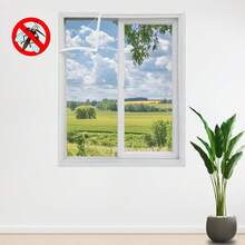 Self-Adhesive White Mosquito Net Curtain, No Drill Window Mesh Screen, Magic Tape Window Curtain, Insect Proof Home Use - White - View 10