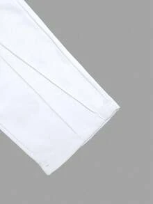 1pc Men's Loose Fit Casual Pants, Comfortable For Outdoor, Daily, Sports, Training, Running, Fitness, Hiking, Simple And Fashionable, Versatile, Straight Leg, Autumn/Winter - White - View 9