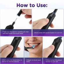 Hailicare Cepillo de dientes eléctrico rotativo con 5 modos de limpieza, limpieza profunda 3D, batería de 800mAh, carga rápida tipo C, regalo práctico para la familia - Multicolor - Ver 8