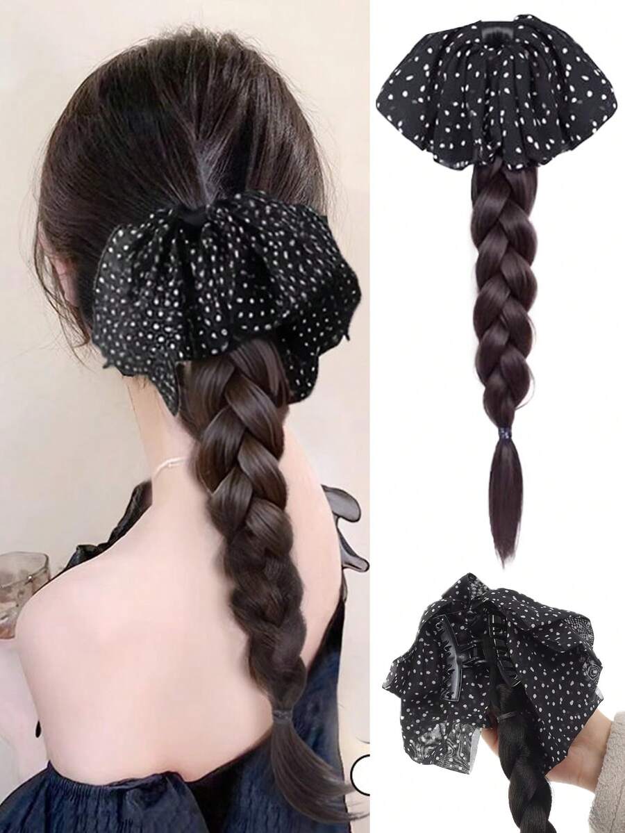 Synthetic Ponytail,Synthetic Hair Accessories Wig,Synthetic Hair Bun Ponytail Hair Piece, Claw Clip Bun Hair Clip, Synthetic Fake Buns Hairs Extensions, Hair Accessories For Women Daily Wear - Multicolor - View 1