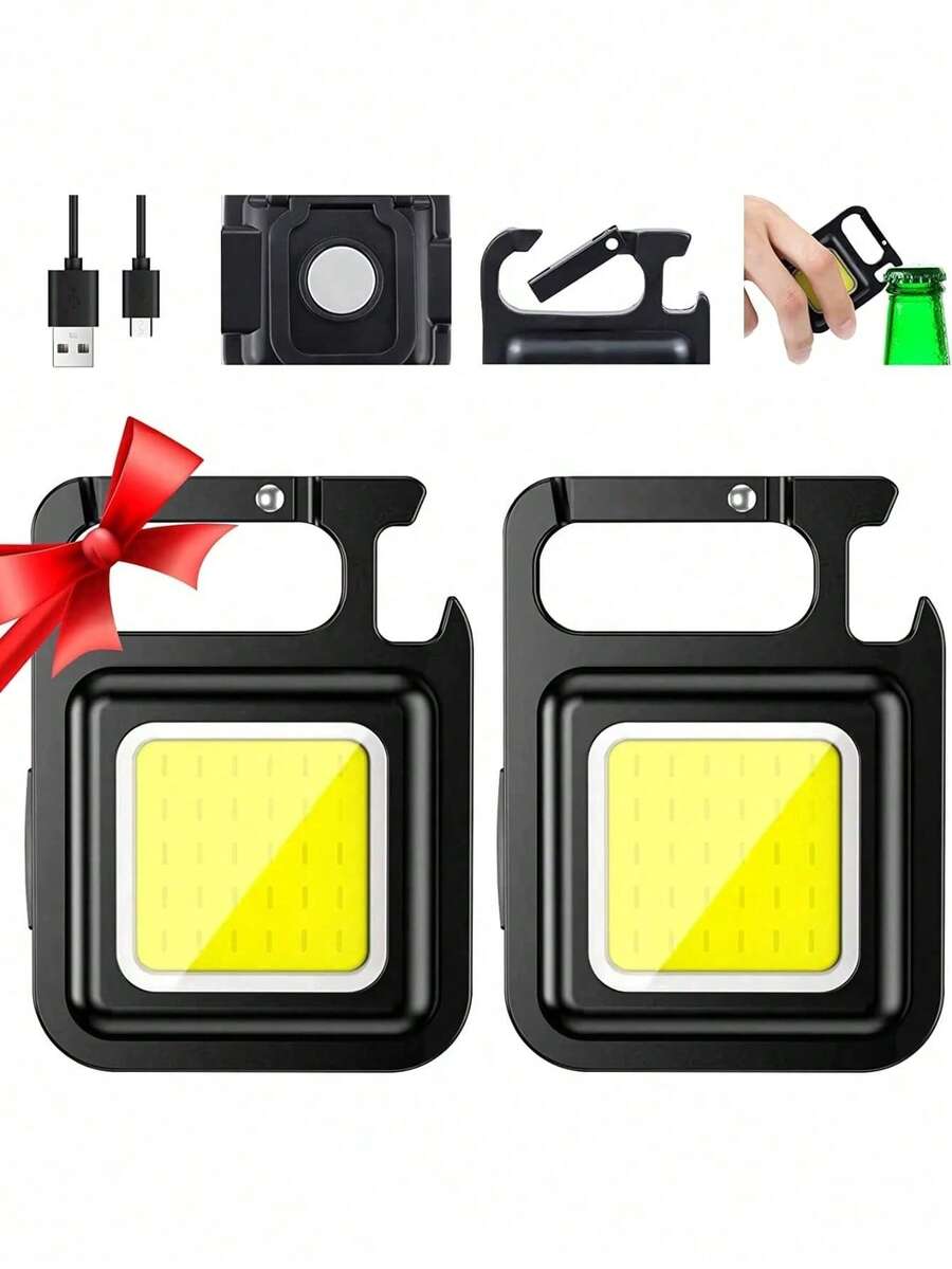 Linterna Lampara Recargable Led De Lampara Llavero - 2 piezas - Ver 1