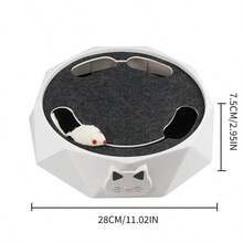 双速可调自动互动猫玩具 - 转盘毛绒老鼠，自动打地鼠猫玩具 - 老鼠玩具 - 查看 7