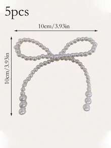 珍珠蝴蝶结装饰品 - 串珠派对用品、珍珠串装饰配件、情人节花卉布置、婚礼花束、蛋糕装饰、DIY 手工花卉布置 - 情人节、母亲节和毕业季的浪漫装饰。 - 彩色 - 查看 2
