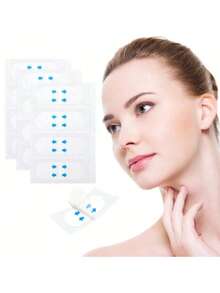 32 قطعة (8 ورقات) شريط رفع الوجه، شريط مكياج غير مرئي، لرفع الوجه والرقبة، شريط رفع الوجه والذقن على شكل V، للاستخدام قبل المكياج، شريط للقناع، شريط رفع وتشديد الذقن غير مرئي - متعدد الألوان - مشاهدة 7