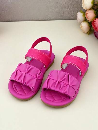 Edizione limitata primavera/estate 2026 Scarpe per bambini con fondo morbido e volant 3D, 3-12 anni, fodera interna morbida e delicata sulla pelle, suola ammortizzata antiscivolo, cinturino alla caviglia regolabile, stile fresco e dolce per bambine, adatte per la scuola, il pomeriggio del tè, le gite estive e l'uso quotidiano