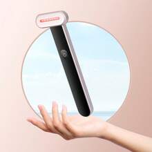 Red Light Therapy Wand For Face, 7-Color LED Facial Wand Red Light Therapy Device With Heatig Therapy| Microcurrent Vibrating Massage, Portable LED Beauty Wand For Face, Neck - Black - View 1