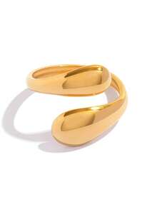 3pcs/1pc Asymmetrical Hollow 18K Gold Stainless Steel Rings, Women Jewelry Accessories, Adjustable Open, Suitable For Daily Decoration, Gifts, Suitable For Valentine's Day, Party, Holiday And Daily Wear - Multicolor - View 10