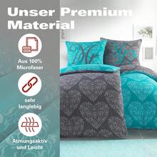 Ensemble de draps pour deux 135X200 4 pièces ou 155X220 4 pièces - Housse de lit 2X 135X200 cm ou 155X220 cm + 2X taies d'oreiller 80X80 cm - Convient aux personnes souffrant d'allergies - Sans substances nocives - avec fermeture éclair - Innige Liebe - Übersicht 4