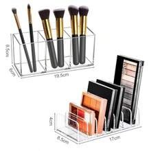 jjyOrganizador cas y Pals Maquillae Tranrente Acco Organizador cas Maquillae 3 Ranuras 7 Secciones Organizadores Pals para Tocadores Baño Tocadores 2tocador - Transparente - Ver 3
