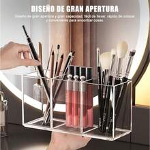 jjyOrganizador cas y Pals Maquillae Tranrente Acco Organizador cas Maquillae 3 Ranuras 7 Secciones Organizadores Pals para Tocadores Baño Tocadores 2tocador - Transparente - Ver 4