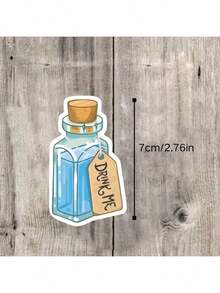 Drink Me Potion - Waterproof Sticker, Psychology Sticker, Psychology Drama Sticker, Sean And Gus Don't Try To Mess With Me Sean Sticker, Hand-Drawn Sticker, Graffiti Art Sticker - Multicolor - View 2