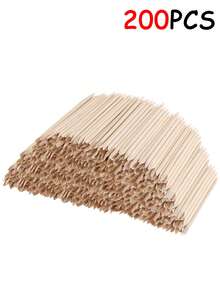 200/100/50/5支装多功能卸甲棒，适用于美甲和美容。短款，橙木材质。双头设计，多功能。适用于卸甲、按压美甲图案和去除死皮。 - 香檳色 - 查看 9