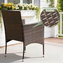 4 Pieces Patio Conversation Set Outdoor PE Rattan Wicker Chairs Set With Table - Beige - View 4