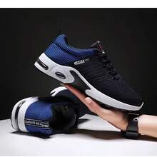 2026 Spring Breathable Cushion Casual Shoes For Men, Men's Shoes, Casual Shoes, Sports Shoes, Running Shoes, Multiple Colors Available - 藍色 - 查看 2