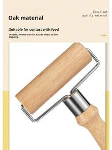 1pc Wooden Rolling Pin, Hand-Held Flour Roller, Dumpling Skin Roller, 360-Degree Non-Stick And Wax-Free, Suitable For Making Pastry Dough, Baked Goods, Dumpling Skins And Other Baking Tools, Commercial And Household Use - Multiple Specifications - View 5