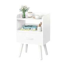 buros para recamaraFL FASION LEADER Mesita de Noce con caon de Madera mesita de Noce Moderna mesitas de Noce mesitas de Noce de Mediados de  con Estante de Almacenamiento Abio mesita de Noce Blancoburos para recamara - Blanco - Ver 8