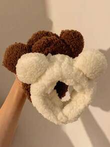 可爱熊耳毛绒发箍，女士适用，秋冬季，适合戴口罩、化妆 - 彩色 - 查看 1