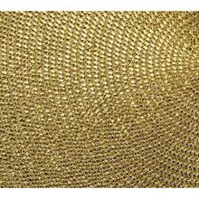 Set Of 6 Round Woven Metallic Placemats, Design Imports - Gold - View 5