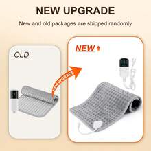 Electric Heating Pad 12''x24'' -9-Level Temperature Control, Speed Timed Portable Home Waist And Neck Protection, Soft Flannel Electric Blanket Suitable For The Back, Neck, Shoulders, Knees, Arms And Legs, Please Do Not Fold The Electric Blanket And Be Sure To Ensure The Controller Has Adequate Ventilation. - 灰色 - 查看 10
