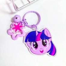 MY LITTLE PONY 1个可爱卡通人物钥匙扣，带铃铛吊坠，超级可爱，是送给女孩和动漫迷的理想礼物，也是卡哇伊度假必备包包配件。 - 彩色 - 查看 11