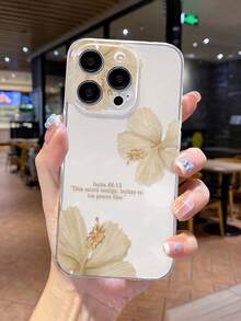 花卉图案防摔透明极简保护手机壳，兼容 17/17 Pro、16/15 XR/7/8、16 Pro Max、13/14 系列、Galaxy、Redmi 10/9/Note 系列 - 彩色 - 查看 6