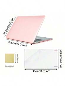 Compatible With MacBook Air 13-Inch M1 Chip A2337 A2179 A1932 Models, Plastic Hard Shell Protective Case & Screen Protector Compatible With MacBook Air 13-Inch, Transparent Pink - Apple - View 7
