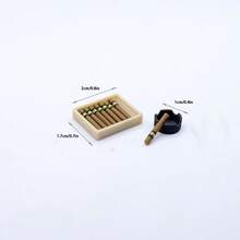 1/12 娃娃屋配件 迷你雪茄、烟灰缸、香烟模型套装、摄影道具 - 彩色 - 查看 10