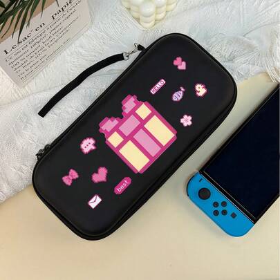 像素风水晶装饰/Switch 2游戏机便携包，可收纳游戏机和游戏卡带