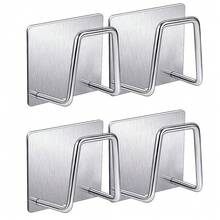 4 piezas Estante para esponjas de lavavajillas, Cubierta de fregadero de cocina, Estante para esponjas de acero inoxidable sin perforación, Ganchos de almacenamiento, Estantes de cocina con ganchos - Multicolor - Ver 13