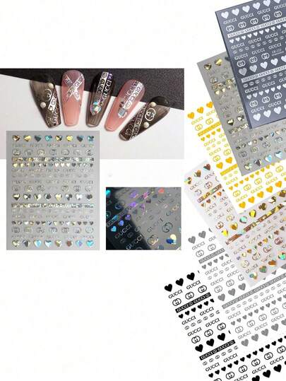 6pcs Nail Stickers, Self-Adhesive, European And American Luxury Style, Nail Art Decals, Decorative Stickers For DIY Nail Decoration, No Need For UV Curing, Easy To Apply And Remove, Floral, Geometric, Striped, Minimalist, Cute/Retro Designs, Multi-Color, Suitable For Daily, Work, Shopping, Dates, Parties, Birthdays, Holidays, Essential Nail Art Accessories For Women