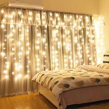 Outdoor Party LED String Lights, 8 Modes, Birthday Decor, Floral Wreath, Wedding, USB Curtain Lights, Home Decor - USB Curtain Light - View 2