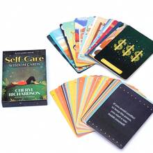 52张卡片 自我关怀智慧神谕塔罗牌 占卜游戏 卡牌派对游戏 塔罗占卜工具 - 白色 - 查看 6