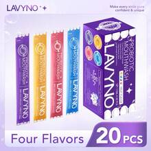 Lavyno Probiotic Mouthwash Sticks |   Alcohol-Free Fresh Breath . 20 On-The-Go Packs . Fruit Flavors . Gentle Oral Care With Probiotics & Plant Extracts Fresh Breath Oral Care - 薄荷 桃子 葡萄 百香果 - 查看 3