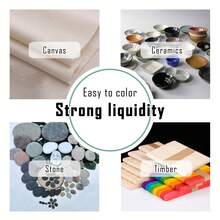 24色喷漆枪颜料套装，12色丙烯颜料喷笔套装，适用于艺术家、初学者和学生的喷漆，DIY项目适用，20毫升/0.68液盎司瓶装 - 彩色 - 查看 4