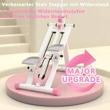 Stair Stepper With Adjustable Resistance For Home Upgrade Training Equipment Ideal For Home Gym Apartment And Office - Pink - View 2