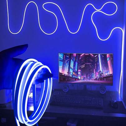 Dây đèn LED neon trang trí cảm ứng 1m/2m/3 mét/4m/5m, điều chỉnh độ sáng bằng USB, đèn chiếu sáng linh hoạt, chống thấm nước cho gương trang điểm và bàn trang điểm phòng tắm.