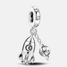 1件925纯银交通系列：火车、飞机装饰珠吊坠，适合女士手链DIY饰品 - 集合8 - 查看 12