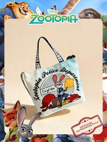 Disney 1 Pc Officially Licensed Zootopia Pattern Nick/Judy Pattern Storage Bag, Women's Cute Cartoon Handbag , Adjustable Shoulder Strap Crossbody Bag,For Women/Students,Ideal For Daily Use,Casual Outings, Shopping ﻿ - Multicolor - View 16