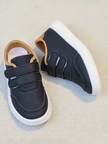 1双男女通用简约低帮运动鞋，软底防滑休闲童鞋，时尚百搭学生跑步鞋，适合所有季节 - 黑色 - 查看 5