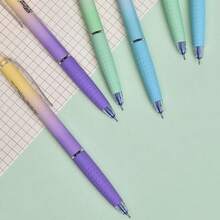 12 piezas Bolígrafo de tinta de aceite con gradiente de color y ancho de línea de 0,7 mm para un agarre suave y cómodo, regalos de papelería que se pueden usar en el hogar, la oficina, la escuela y como regalo publicitario - Azul - Ver 10