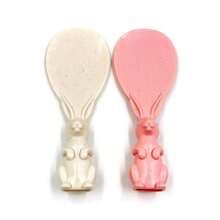 1pc Cute Rabbit Shaped Standing Rice Paddle, With Non-Stick Ergonomic Handle And Soft Pink/Beige Design - Plastic Kitchen Utensil, With Rabbit Ears And Expressive Eyes, Suitable For Rice Cooker, Slow Cooker, Oven - Space-Saving Standing Spoon, Rice Serving Spoon, Wooden Rice Paddle, Rice Scoop, Rice Mold Shaper, Rice Spoon