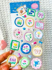 3D Cute Stickers, Exquisite Decorative Stickers, Made Of Sponge And Plastic, Two Styles Available. Can Be Used To Make Sticker Books, Notebooks, Refrigerator Magnets, And Decorate Phone Cases. Also Suitable For Family Gatherings, Birthday Parties, Christmas, And Other Occasions. Recommended As Gifts For Friends And Children. - Multicolor - View 11