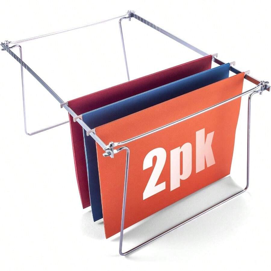 caja de archivosOfficemate 91990 anging File Frame Letter Size Adustable 14 to 18-Inces 2 Pack Steelcaja de archivos - Acero - Ver 1